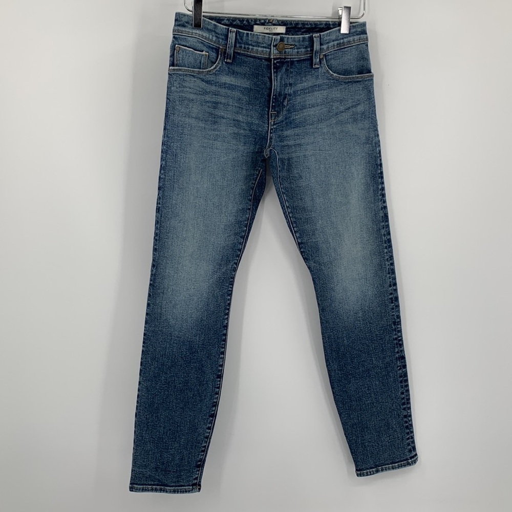 Fidelity Denim skinny ankle jeans blue low rise medium wash women 27